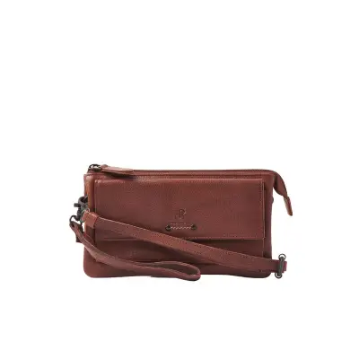 Schoudertas en clutch DR Amsterdam, brown – kavel bij Onlineveilingmeester
