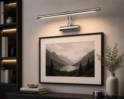 2 x LED Spiegel / Schilderijlamp 12W – 4200K Neutraal Wit - Chroom – IP45 – ANKA-12 – kavel bij Vlavem
