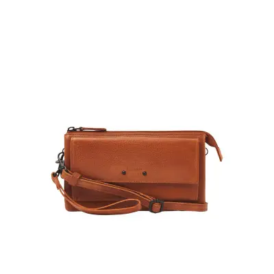 Schoudertas en clutch DR Amsterdam, camel – kavel bij Onlineveilingmeester