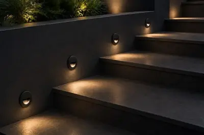 6 x LED Trapverlichting 3W – 3000K Warm Wit - Rond – Zwart – IP54 – ICON-R – kavel bij Vlavem
