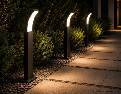 4 x LED Buiten Sokkel Lamp – 12W – 4200K Neutraal Wit - Zwart – IP65 – PRESTIGE-3 – kavel bij Vlavem