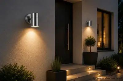 4 x Buiten Wandlamp GU10 – Mat Chroom – IP44 – MANOLYA-1 – kavel bij Vlavem