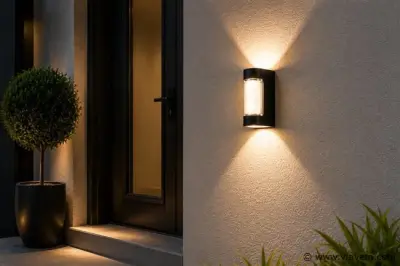 4 x LED Buiten Wandlamp – 6W – 4200K Neutraal Wit - Zwart – IP65 – VECTOR-6 – kavel bij Vlavem