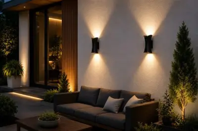 4 x LED Buiten Wandlamp – 10W – 4200K Neutraal Wit - Zwart – IP65 – MARVEL-10 – kavel bij Vlavem