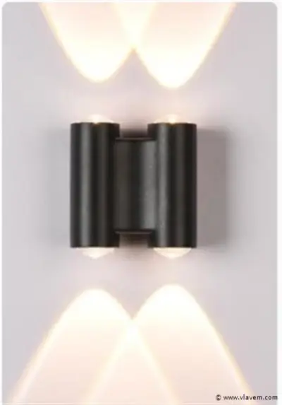 4 x Bidirectionele LED Wandlamp – 4W – 3500K Warm Wit – IP54 – SW-47-2 – kavel bij Vlavem