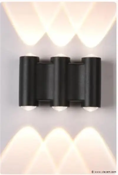 4 x Bidirectionele LED Wandlamp – 6W – 3500K Warm Wit – IP54 – SW-47-3 – kavel bij Vlavem