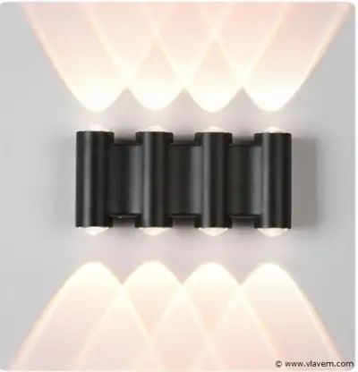 4 x Bidirectionele LED Wandlamp – 8W – 3500K Warm Wit – IP54 – SW-47-4 – kavel bij Vlavem