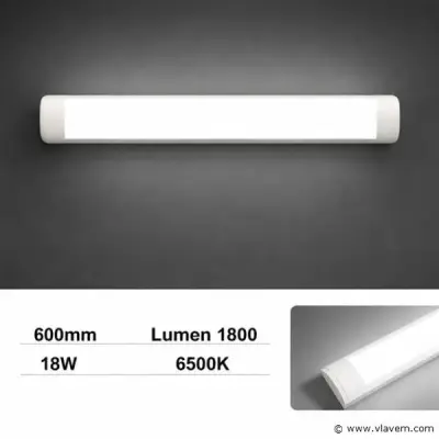 60 x LED Batten 18W – 60cm – 6500K Koud Wit – Koppelbaar – TETRA-60 – kavel bij Vlavem