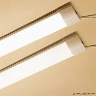 60 x LED Batten 36W – 120cm – 4000K Neutraal Wit – Koppelbaar – TETRA-120 – kavel bij Vlavem