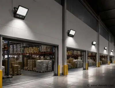2 x LED Floodlight 600W – 6400K Koud Wit - Zwart – IP65 – BORNEO-600 – kavel bij Vlavem
