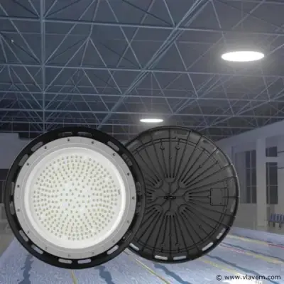 10 x LED Highbay UFO – 135W – 6500K Koud Wit – IP65 – AGREE-135 – kavel bij Vlavem