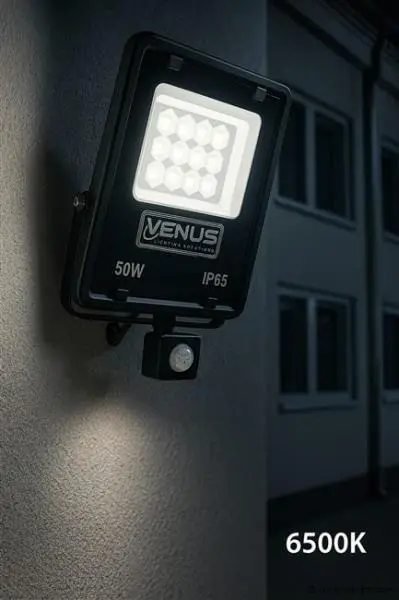 5 x LED Schijnwerper 50W met Bewegingssensor – 6500K Koud Wit – IP65 – FLAG-50 – kavel bij Vlavem