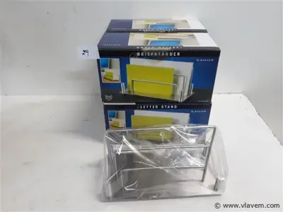 6 x Brievenhouder inox – kavel bij Vlavem