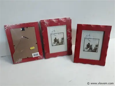 5 x Fotokader 13x18 cm rood – kavel bij Vlavem