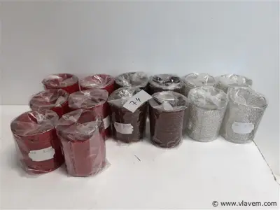 14 x T-lichtglaasje 3 assorti – kavel bij Vlavem