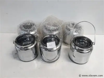 6 x Glazen kaarshouder 9,5cm – kavel bij Vlavem