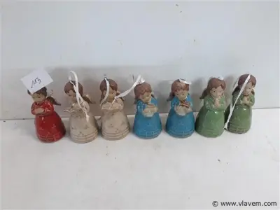 7 x Engel keramiek 10 cm – kavel bij Vlavem