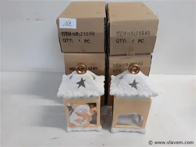8 x T-lichthuisje winter 17 cm – kavel bij Vlavem