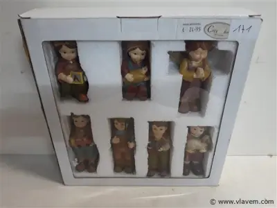 1 x Kerstfiguurtjes 7 delig kinderen – kavel bij Vlavem