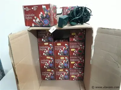 13 x Kerstlampen 180 L classic twinkel 8 programma's – kavel bij Vlavem