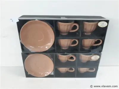 2 x Koffie tas in set 8 delig – kavel bij Vlavem
