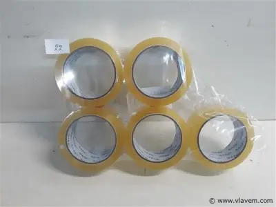 5 x Inpakkleefband transparant 50mmx66 M – kavel bij Vlavem