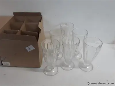 1 x Ijscoupe 16 cm glas 6 stuks – kavel bij Vlavem