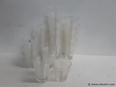 19 x Drinkglas 2 assorti met siliconen ribbel – kavel bij Vlavem