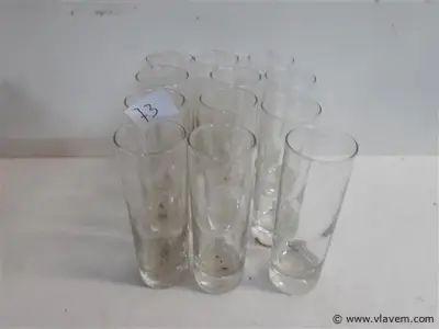 12 x Drinkglas 22 cl – kavel bij Vlavem