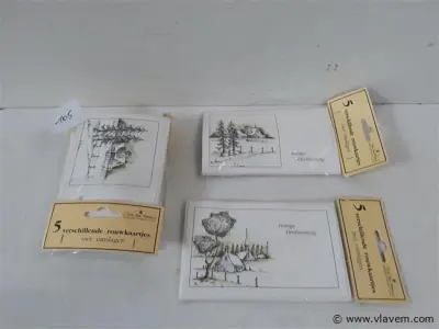 9 x Rouwkaartjes met omslagen 5 stuks – kavel bij Vlavem
