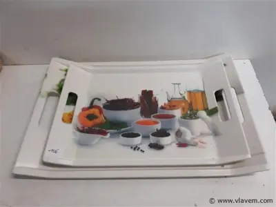 2 x Dienblad melamine 38-46 cm – kavel bij Vlavem
