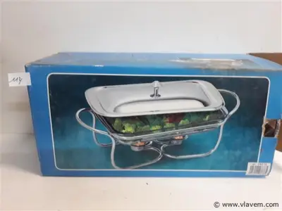 1 x Warmhoudrooster + ovenschotel verwarmen 2 T-lichtjes – kavel bij Vlavem