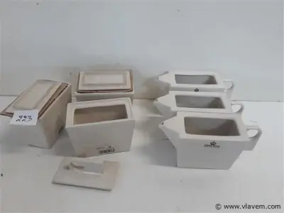 3 x Melkkan + 3 x suikerpot Royal Boch – kavel bij Vlavem