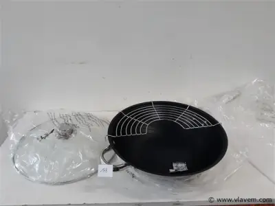 1 x Wokpan met deksel Alva select teflon coating – kavel bij Vlavem