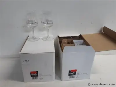 2 x Grappa glazen 6 stuks – kavel bij Vlavem