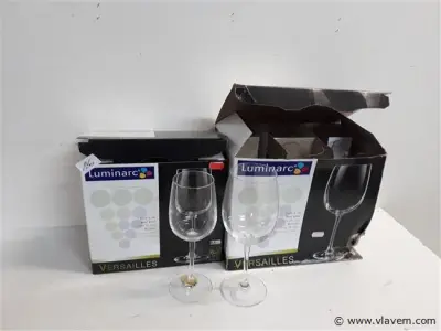 2 x Wijnglazen 1 x 36 cl 6 stuks 1 x 58 cl 6 stuks – kavel bij Vlavem