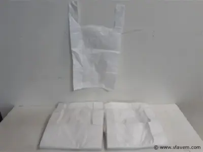 4 x Draagtas hemdmodel 27x48 cm 100 stuks – kavel bij Vlavem