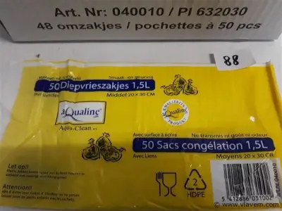 48 x 50 Diepvrieszakjes 1,5 L 20x30 cm – kavel bij Vlavem