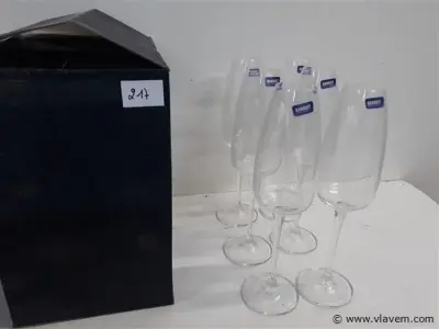 1 x Champagneglazen 6 stuks – kavel bij Vlavem