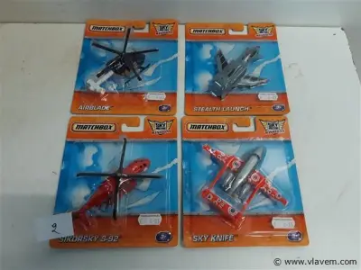 4 x Matchbox vliegtuigen 4 assorti – kavel bij Vlavem