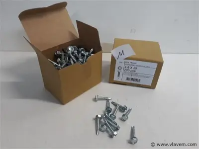 2 x Boorschroef zeskant kop 4,8x25 mm 200 st – kavel bij Vlavem