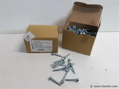 2 x Boorschroef zeskant kop 4,8x32 mm 200 st – kavel bij Vlavem