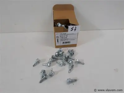 1 x Boorschroef zeskant 6,3x19 mm 100 stuks – kavel bij Vlavem