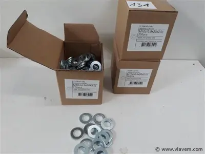 3 x Rondellen verzinkt M 10 200 stuks – kavel bij Vlavem