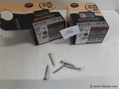 2 x Houtschroeven inox 3,5x30mm 200 stuks – kavel bij Vlavem