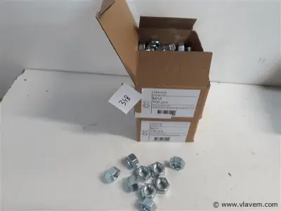2 x Zeskantmoeren verzinkt M 12 100 stuks – kavel bij Vlavem