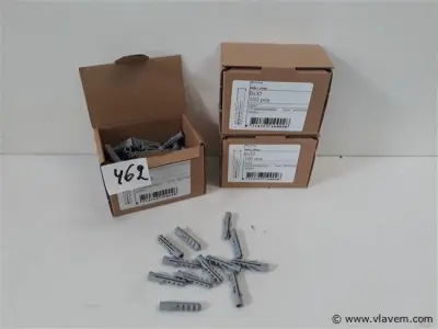 3 x Muurplug nylon 6 mm 100 stuks – kavel bij Vlavem