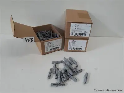 3 x Muurplug nylon 8 mm 100 stuks – kavel bij Vlavem