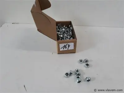 1 x Zeskant borgmoer verzinkt M 6 200 stuks – kavel bij Vlavem