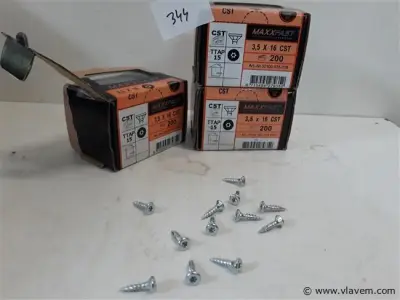 3 x Houtschroeven wit verzinkt 3,5x16mm 200 stuks – kavel bij Vlavem